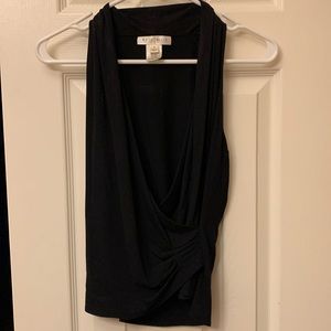 White House black market faux wrap shell